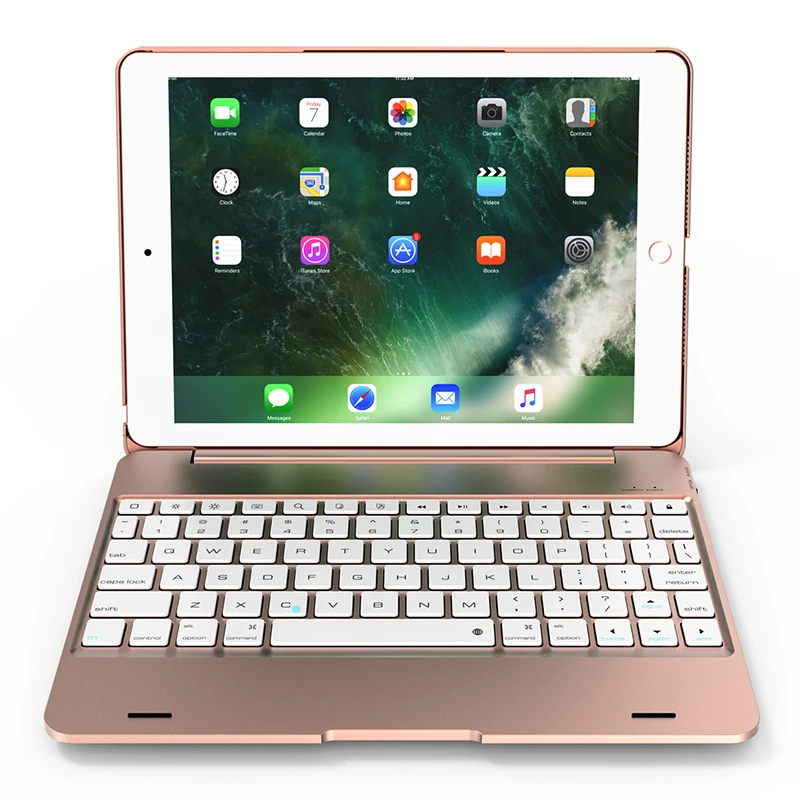 Для iPad Pro 9,7 клавиатура с откидной крышкой и Bluetooth для ноутбука - Цвет: Gold