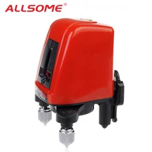 ALLSOME AK435 360 градусов самонивелирующийся крест лазерный уровень Горизонтальная Вертикальная линия лазерный уровень красный 2 линии 1 точка HT2501