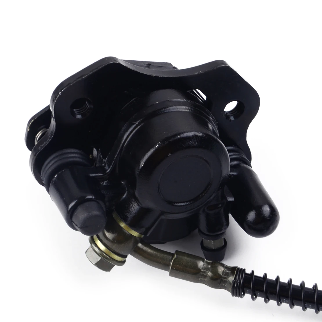 DWCX Black Aluminum Motorcycle Hydraulic Rear Disc Brake Caliper System Fit for 50cc-125cc Quad Dirt Bike ATV Buggy