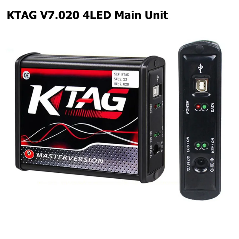 KTAG Main Unit Новейшая 4LED красная печатная плата KTAG V7.020 SW2.25 Версия ЕС неограниченный маркер Kess V5.017 Многоязычная онлайн версия - Цвет: KTAG Main Unit