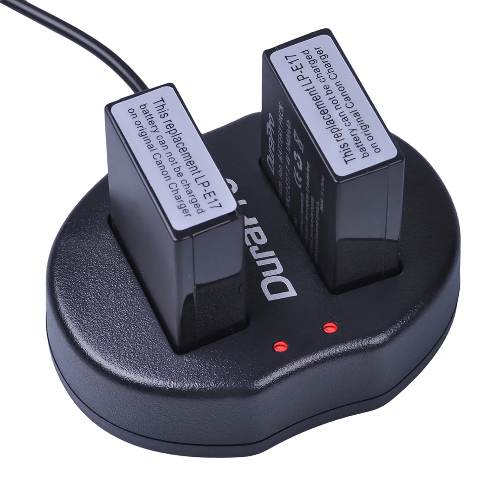 4 шт. LP-E17 LP E17 Замена Камера батареи+ DUAL USB Зарядное устройство для цифровой однообъективной зеркальной камеры Canon EOS M3 M5 M6 750D 760D T6i T6s 800D 8000D поцелуй X8i