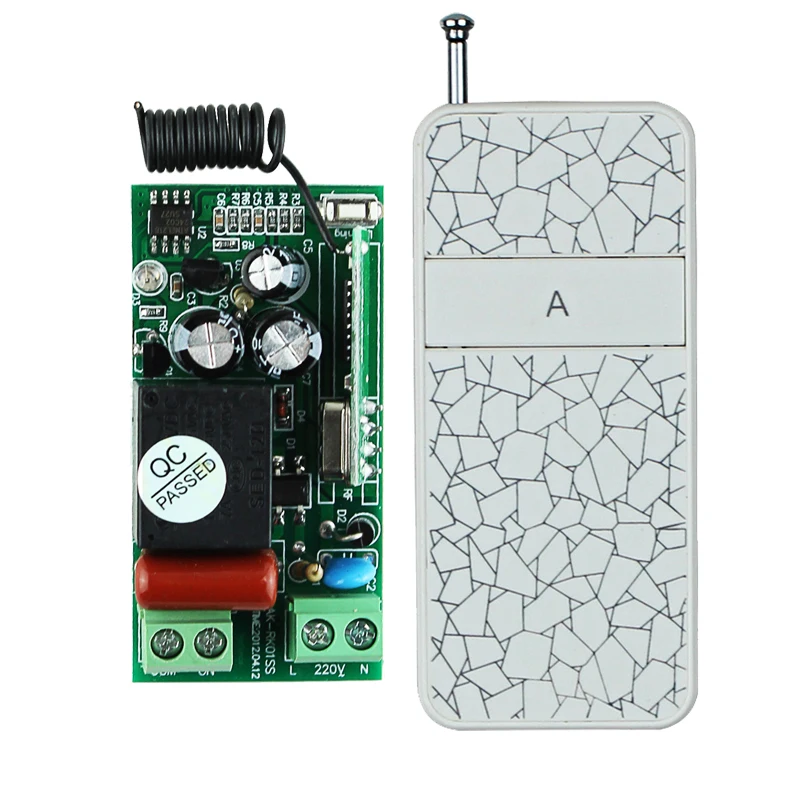 

AK-RK01S-220-J AC220V 1CH Receiver Transmitter Wireless Remote Control Lighting Switch System For Light Lamp LED SMD ON OFF