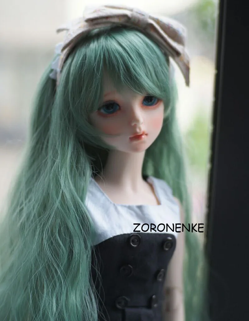 Куклы ZORONENKE 1/3 1/4 1/6 Bjd SD длинные парики из высокотемпературной проволоки зеленого