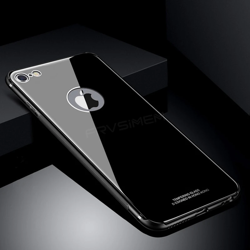 Black 1 Frvsimem для iPhone 6 6 S 7 8 защитный чехол из закаленного стекла+ чехол из ТПУ для iPhone X 10 противоударный чехол - Цвет: Black 1