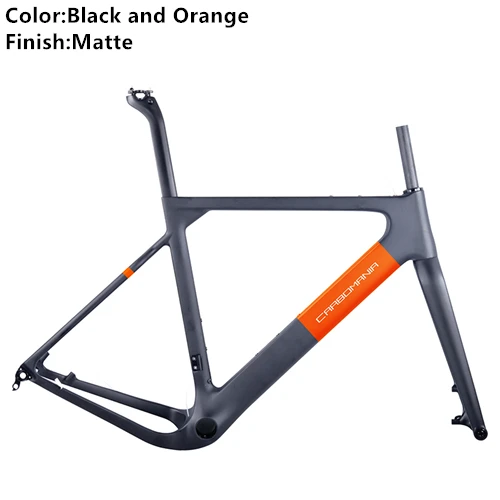 Black and Orange Mat Карбоновая дорожная рама 27,5 er/700c гравийная велосипедная рама mtb карбоновый дисковый тормоз Велокросс велосипедная Рама в комплекте 650b через ось 12*142 мм - Цвет: Black and Orange Mat