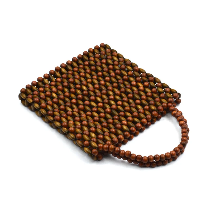 

2019 New Bead Tote Bag Woven Hand Fashion Bag Single-shouldered Satchel Summer Holiday Use