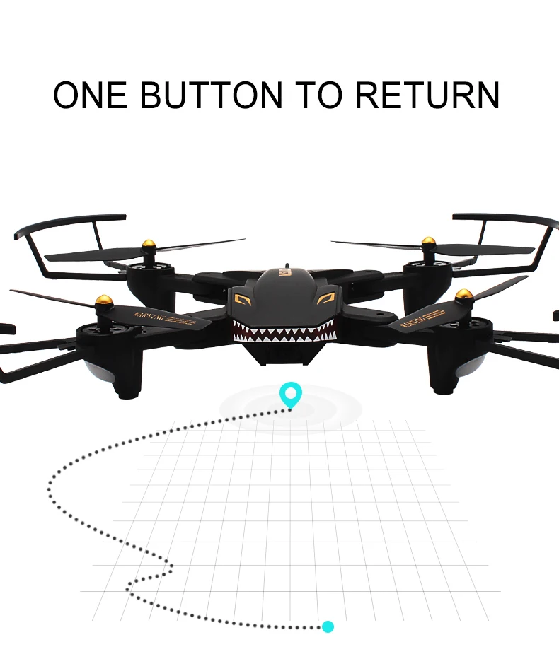 VISUO XS809S Радиоуправляемый Дрон Wi-Fi FPV широкоугольный 720P камера удержание высоты складной Безголовый режим один ключ возврат Квадрокоптер