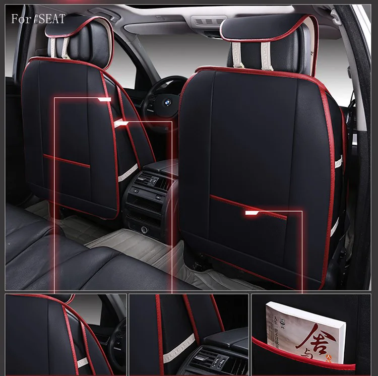 OUZHI For SEAT LEON Ibiza EXEO red beige black waterproof soft pu ... OUZHI For SEAT LEON Ibiza EXEO red beige black waterproof soft pu ...