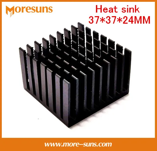 

Fast Free Ship 20pcs/lot Heat sink 37*37*24MM Strong heat conduction black aluminum radiator Heatsink Cooling Radiator