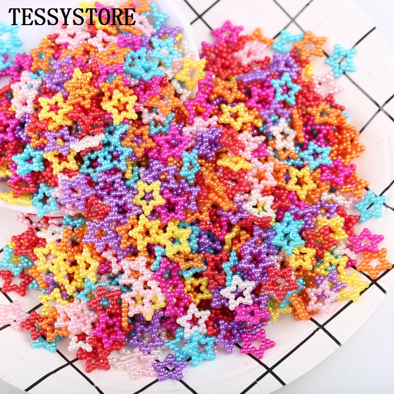 

100PCS ABS Stars Moon Color Beads Multi-style Plastic Beads For Jewelry Making Bracelet Handmade DIY Accessories
