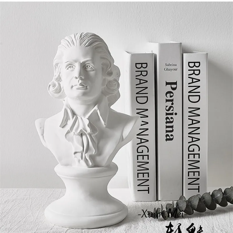 Статуя бюст Wolfgang Amadeus Mozart статуя классического эпоха полимерная Ремесленная для