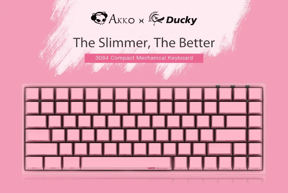 AKKO игровая клавиатура AKKO X Ducky 3084 84 клавиша боковая печать PBT Keycaps Cherry MX Переключатель Механическая игровая клавиатура