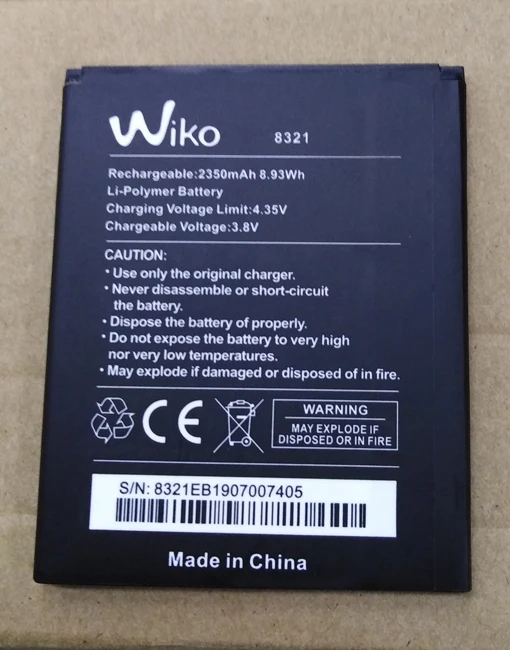2350mAh 8321 аккумулятор 3,8 V для WIKO 8321 батареи мобильного телефона