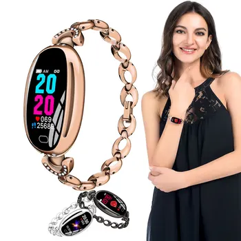

Smartwatch dames New E68 smart female watch women ladies smart watch Ip67 heart rate blood pressure blood oxygen connected watch