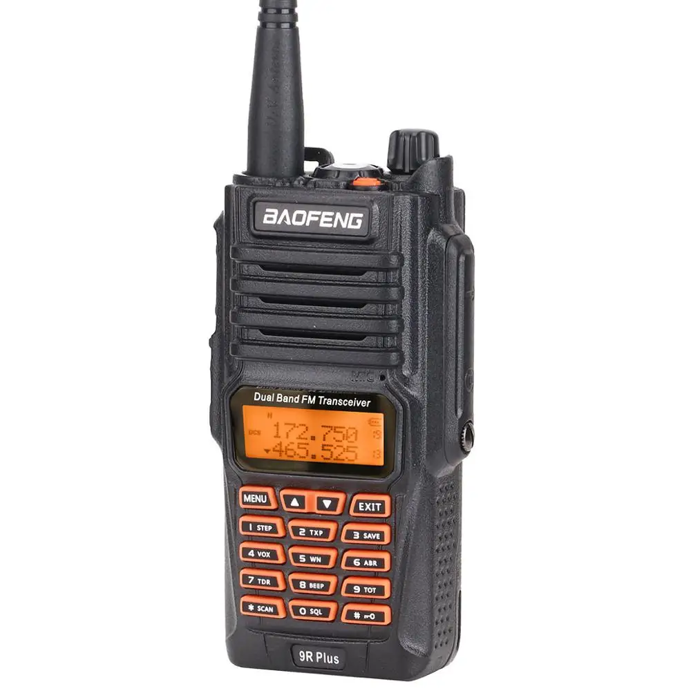 2 шт. Baofeng UV-9R Plus IP67 Водонепроницаемый рация 8 Вт Высокая мощность UHF VHF двухдиапазонный двухстороннее радио+ 1 USB кабель для программирования