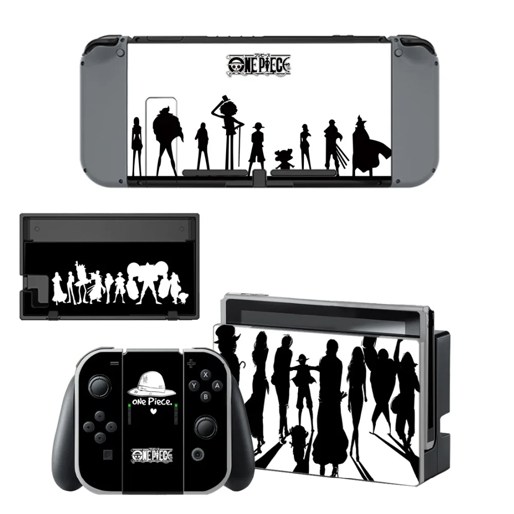 Аниме одна штука Луффи Наклейка виниловая кожа Наклейка для nintendo Switch NS консоль + контроллер + подставка держатель Защитная кожа Наклейка