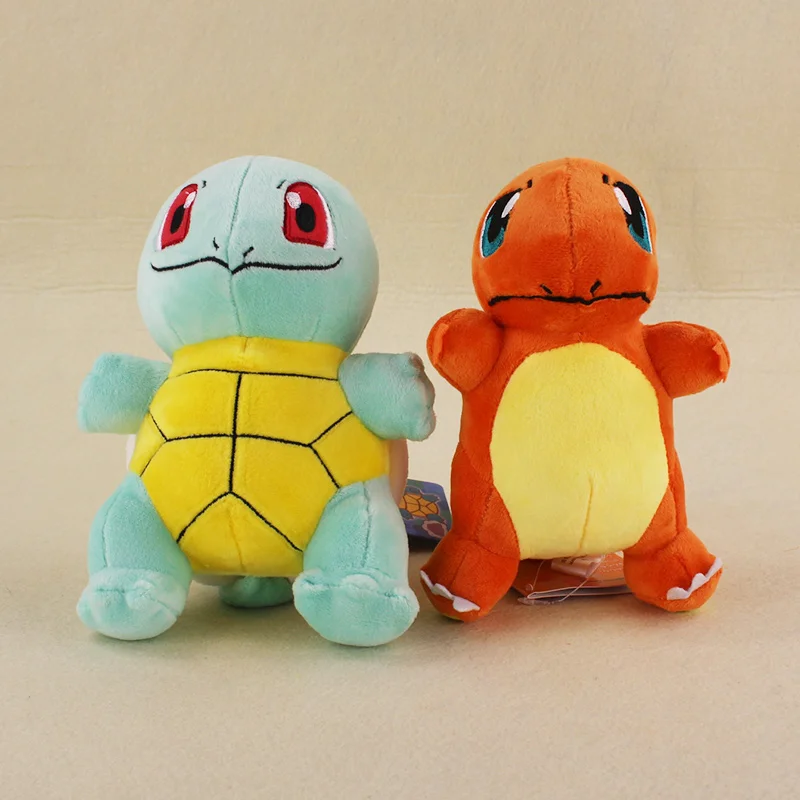 17cm Japan Anime Pickachu Go Squirtle Charmander Doll Stuffed Soft Plush Toys Doll Kids Gifts Free