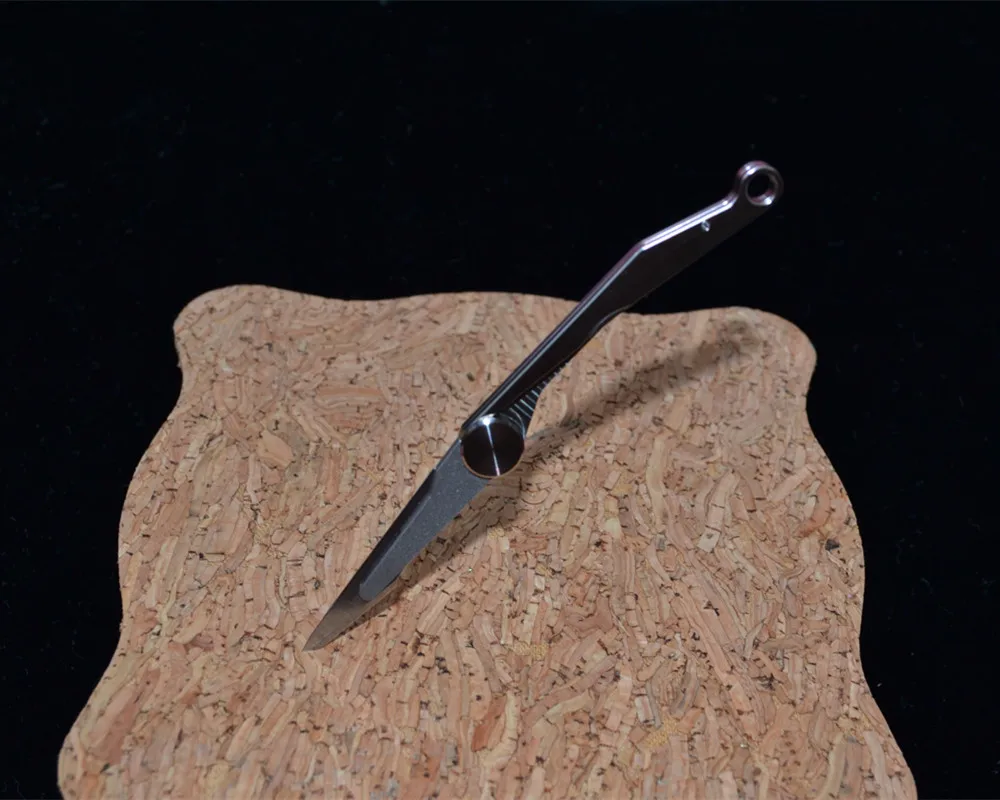 Нож для повседневного использования, титана, миниатюрный нож, карманный инструмент, небольшой брелок, многофункциональный инструмент для повседневного ношения