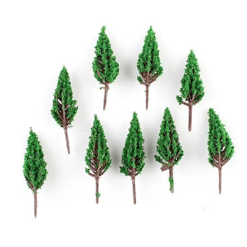 100pcs Model Pine Trees Deep Green For N Z Scale Building Street Layout ...