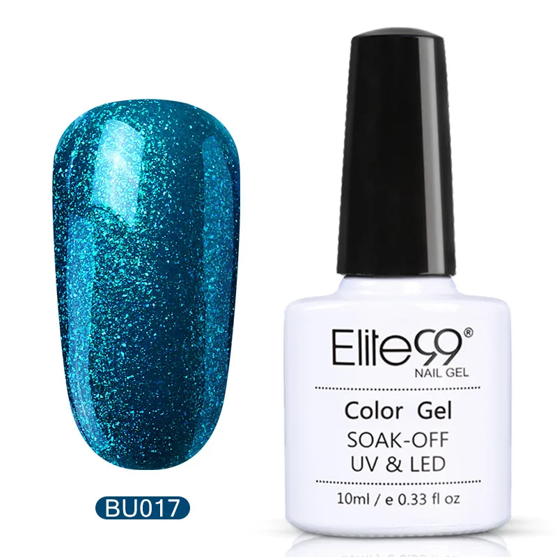 Elite99 10 мл синяя серия Гель лак для ногтей отмачиваемый гель лак Полупостоянный Синий Цветной Гель-лак для ногтей маникюрный лак - Цвет: BU017