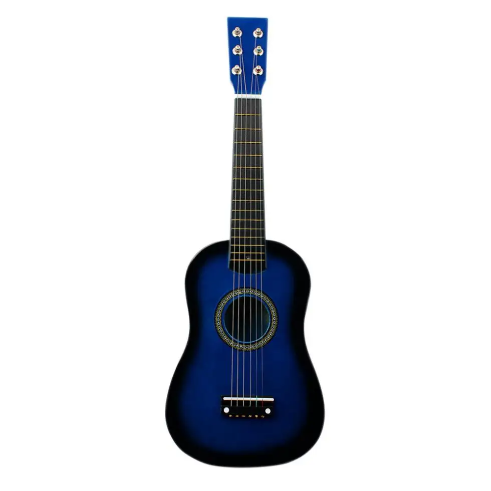 SLADE 23 дюймов черная Акустическая гитара из липы Музыкальные инструменты с гитарными струнами подарок для детей начинающих
