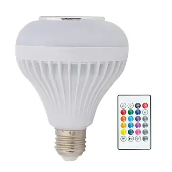 

E27 LED Bulb Lamps 13 Color Changing RGB Bulb Light 12W Smart Bluetooth Music Remote Control Party Stage Light