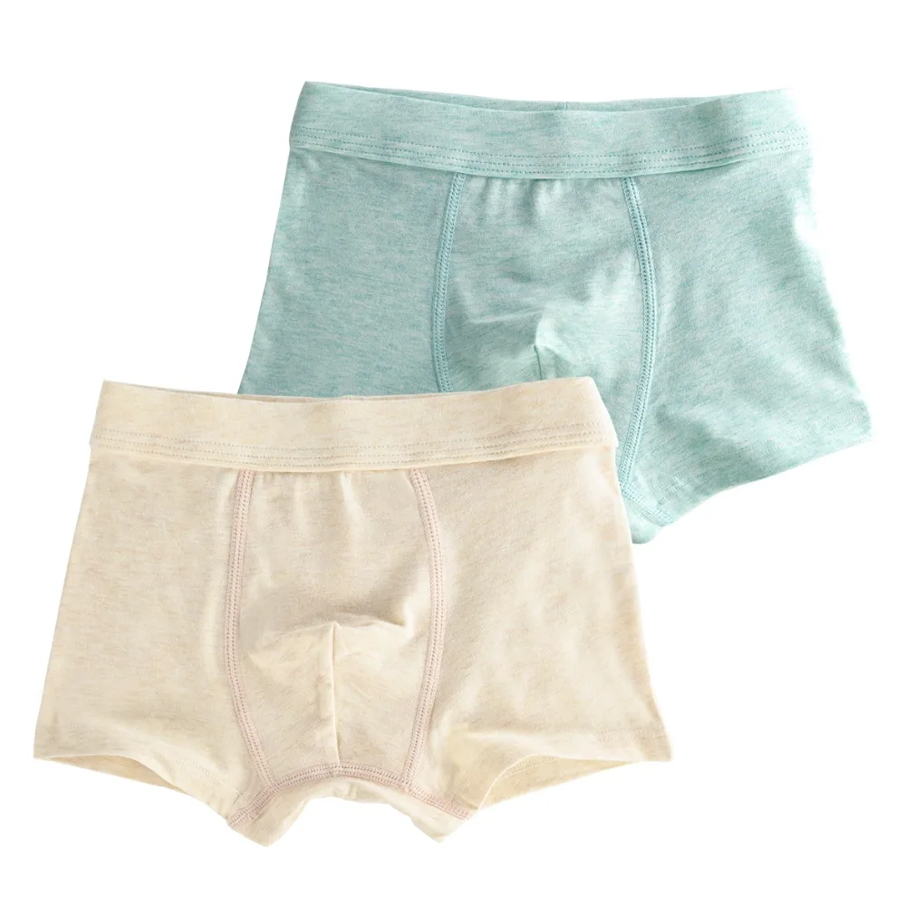 Трусы боксеры детские из органического хлопка однотонные 2 шт./лот|panties boys|baby boxerboys