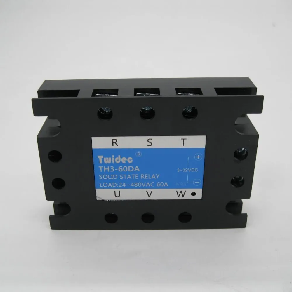 Высококачественное трехфазное твердотельное реле SSR-60DA реле 3-32VDC до 30-480 V AC SR твердотельное реле трехфазное dc В ac Rele