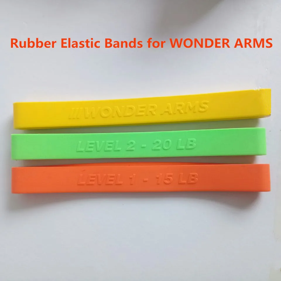 3 colors/set Rubber Elastic Bands for WONDER ARMS Arm Strength Brawn