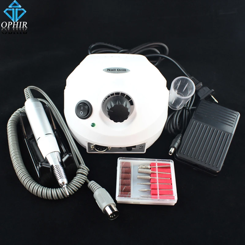 

OPHIR 30000RPM Professional White Electric Nail Drill Machine 220V/110V Manicure Pedicure Kit Nail Tools_KD143W(110V)