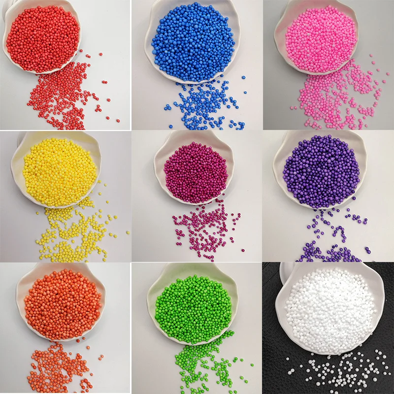 1 Pack Colorful Foam Beads Supplies Balls Snow Mud Particles Accessories Slime Balls Small Tiny Foam Beads Filler For 2-4mm