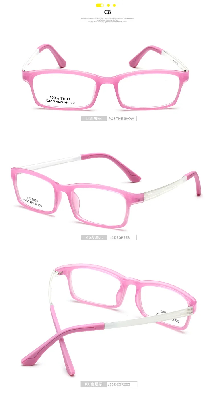 Модная молодежная очковые оправы мальчиков и девочек TR90 силиконовые Безопасные гибкие детей близорукость очки оптические Дети очки кадр