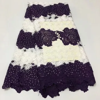 

burgundy&white guipure lace fabric cord laces for nigerian party broderie perle guipure dentelle tissu high quality5yard/set