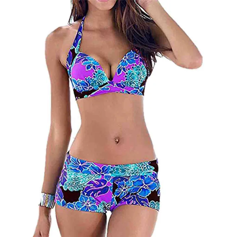 

Telotuny Solid Swimwear New Women Swimwear Push Up Padded Swinsuits Sexy Women Bathing Suits Dot Siamese Swimsuit Jan8