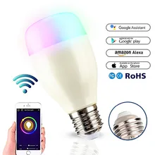 ^#Cheap E27 RGB 7W WIFI LED Smart Bulb Ball Lamp Dimmable Color LED Light Bulb Works with Alexa Google Home iOS Mobile Phone APP Control ^#Cheap E27 RGB 7W WIFI LED Smart Bulb Ball Lamp Dimmable Color LED Light Bulb Works with Alexa Google Home iOS Mobile Phone APP Control