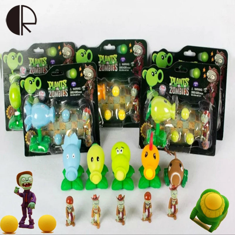 

1Pcs 14 Styles PVZ Plants vs Zombies Peashooter PVC Game Figures for Children Gifts with Retail Box Funny Play Kid Toys HT3476