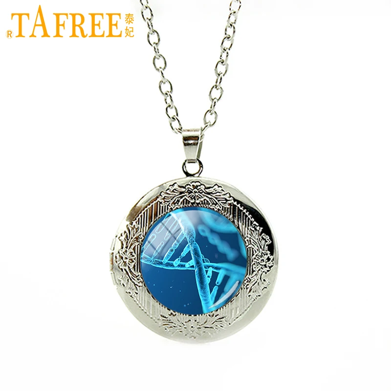 Цепочка TAFREE с кулоном в виде молекулы ДНК ожерелье генной информации о организме