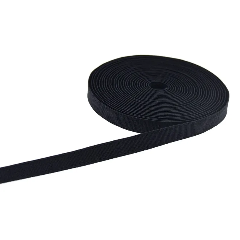 Black 1cm 5 ярдов силиконовые эластичные браслеты для бюстгальтера ремешок черный белый эластичная ткань самодельные Украшения швейные эластичные ленты Прямая - Цвет: Black 1cm