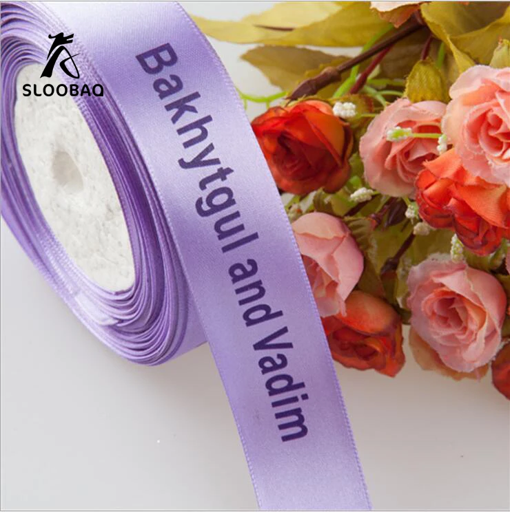 Логотип корсажные ленты с принтом бренд печатных пакет украшения имя лентами
