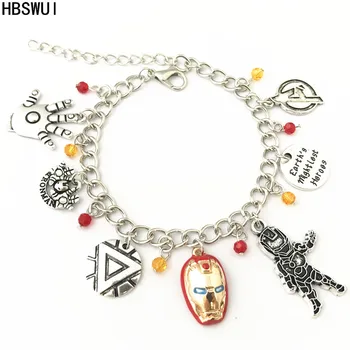 

HBSWUI Wholesale Freeshipping 20pcs a lot Iron man charm Bracelet FCDTHVM01