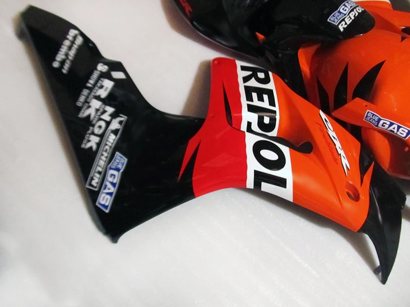 Наборы обтекателей мотоцикла для HONDA 2006 2007 CBR 1000RR fireblade orange repsol ремонт кузова обтекатель CBR1000RR 06 07