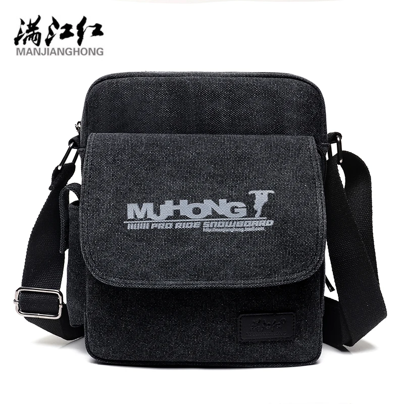 

MANJIANGHONG 2017 New Arrival Hot Selling Men's Spring Travel Shoulder Bags Men Messenger Bags Canvas Man Bag 1092-4