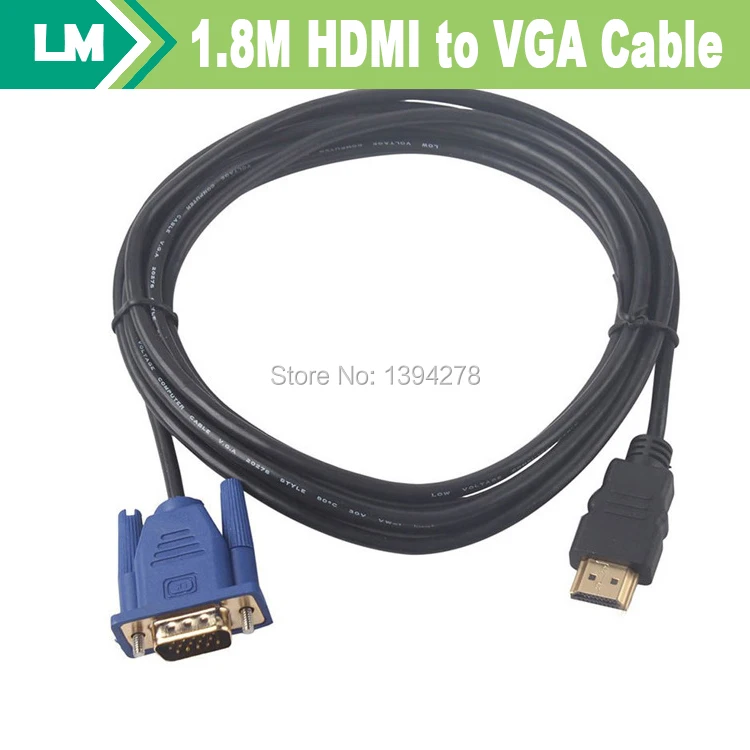 1,8 м HDMI штекер в SVGA VGA M Конвертер A/V кабель Свинец 500 шт./лот