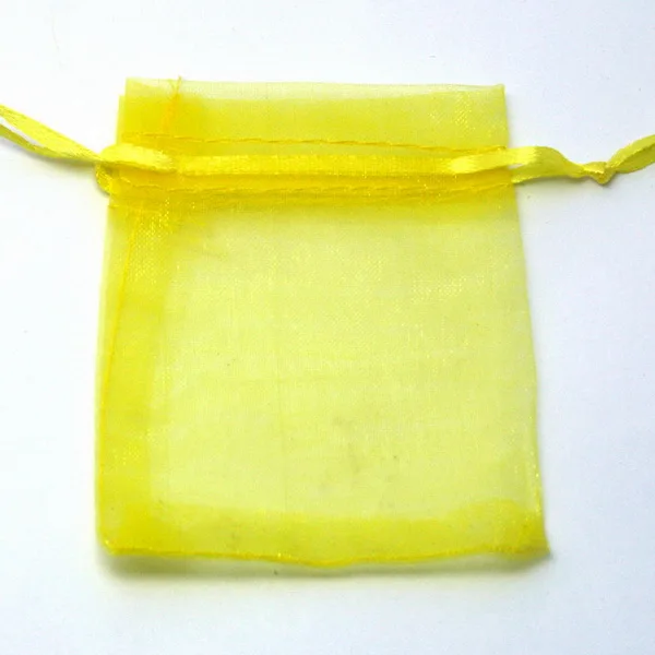 Yellow 100 шт смешанные ювелирные изделия Упаковка Drawable органзы сумки Свадебные 7 см х 9 см - Цвет: Yellow