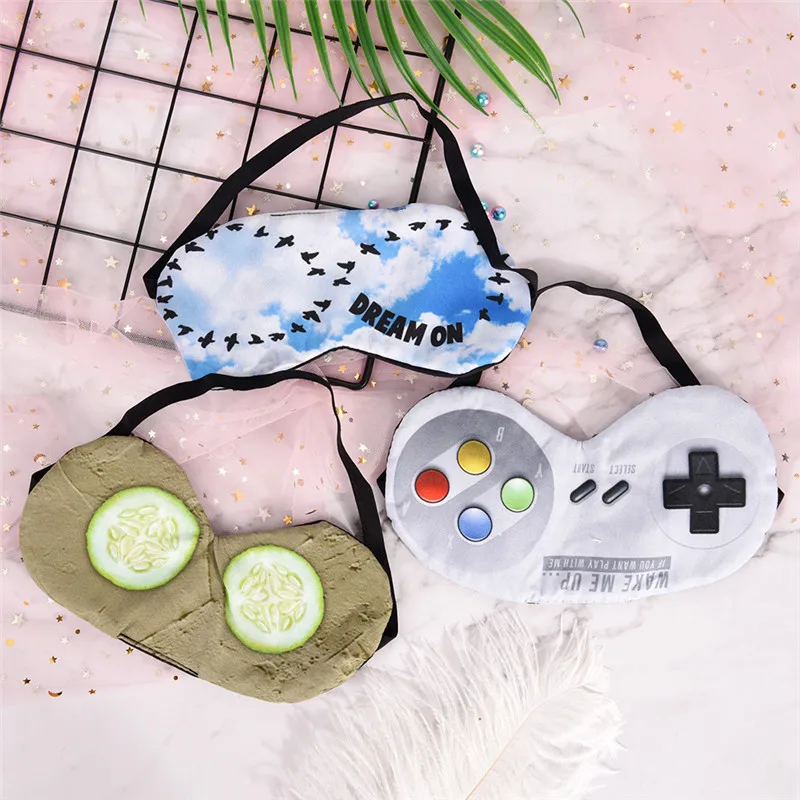Soft Padded Sleeping Eye Mask Sleep Travel Shade Cover Rest Relax Sleeping Blindfold Eye Aid Mask Rest Eye Shade Cover