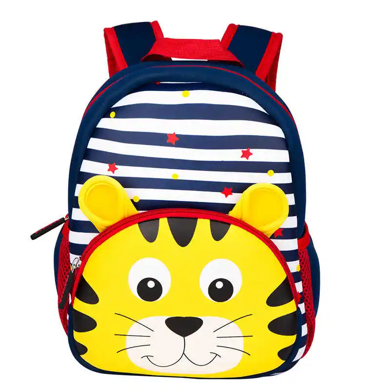 Tiger Новинка; милые детские школьные сумки для малышей; рюкзак для детского сада; школьная сумка с объемным рисунком животных; сумка для девочек и мальчиков; mochila infantil - Цвет: Tiger