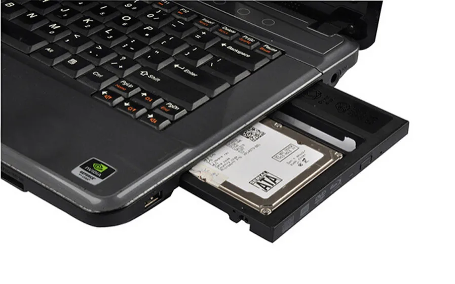 5 шт./лот универсальный 12,7 мм пластик+ алюминий 2," SATA для SATA HDD твердотельный диск caddy Корпус HDD корпус для ноутбука оптический привод