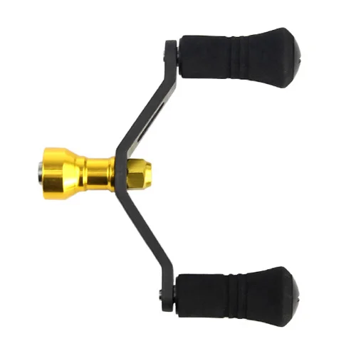 EKfan Carbon Fiber Handle And High Quality EVA Knobs Fishing Reel Handle Fit 2000-5000 Spinning Fishing Tackle Tool For D - Цвет: Золотой