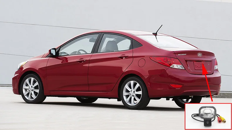 Для hyundai i25 Accent Solaris Sedan RB 2010~ /RCA AUX интерфейс беспроводная камера заднего вида/HD камера ночного видения парковки