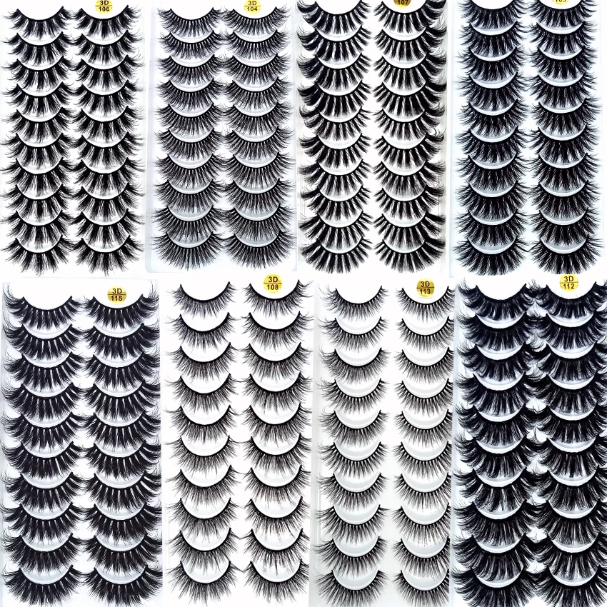 

NEW 3/5/10 pairs natural false eyelashes fake lashes long makeup 3d mink lashes extension eyelash mink eyelashes for beauty 57